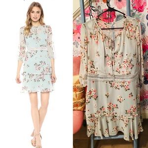 Donna Morgan Floral Print Chiffon Dress NWT